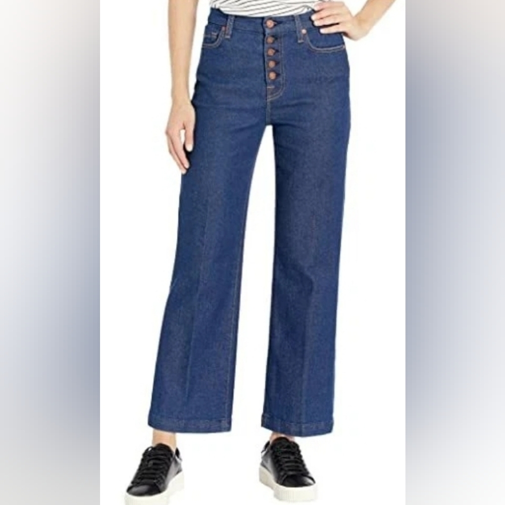 7 FOR ALL MANKIND - Cropped Alexa Hem Wide Leg Vintage Luxe Denim Jeans 24 NWOT
